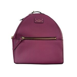 Kate Spade Burgundy Red Leather‎ Mini Backpack 3 zippered compartments NWOT